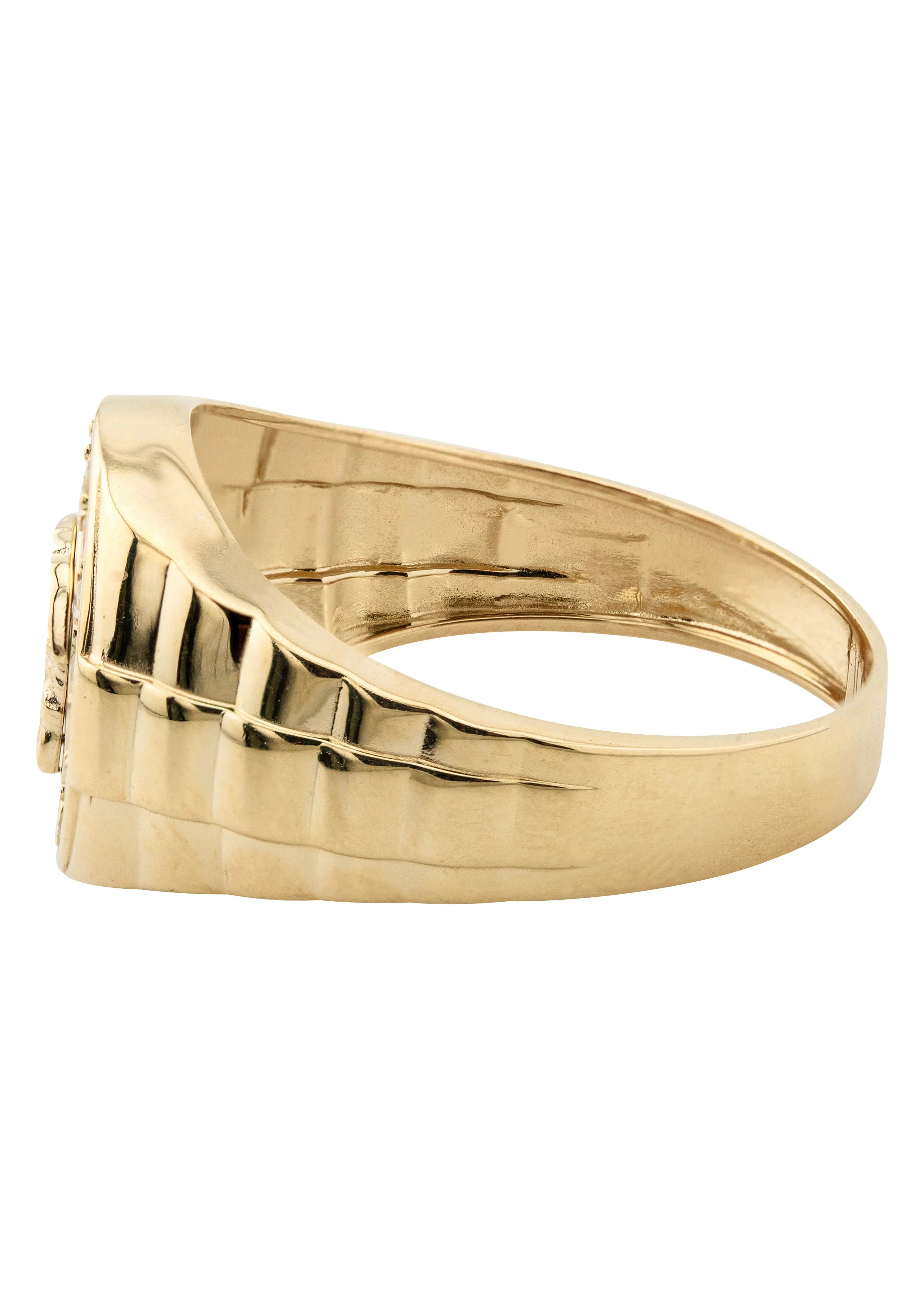 10K Gold Cz Eagle Ring For Men | 2.6 Grams