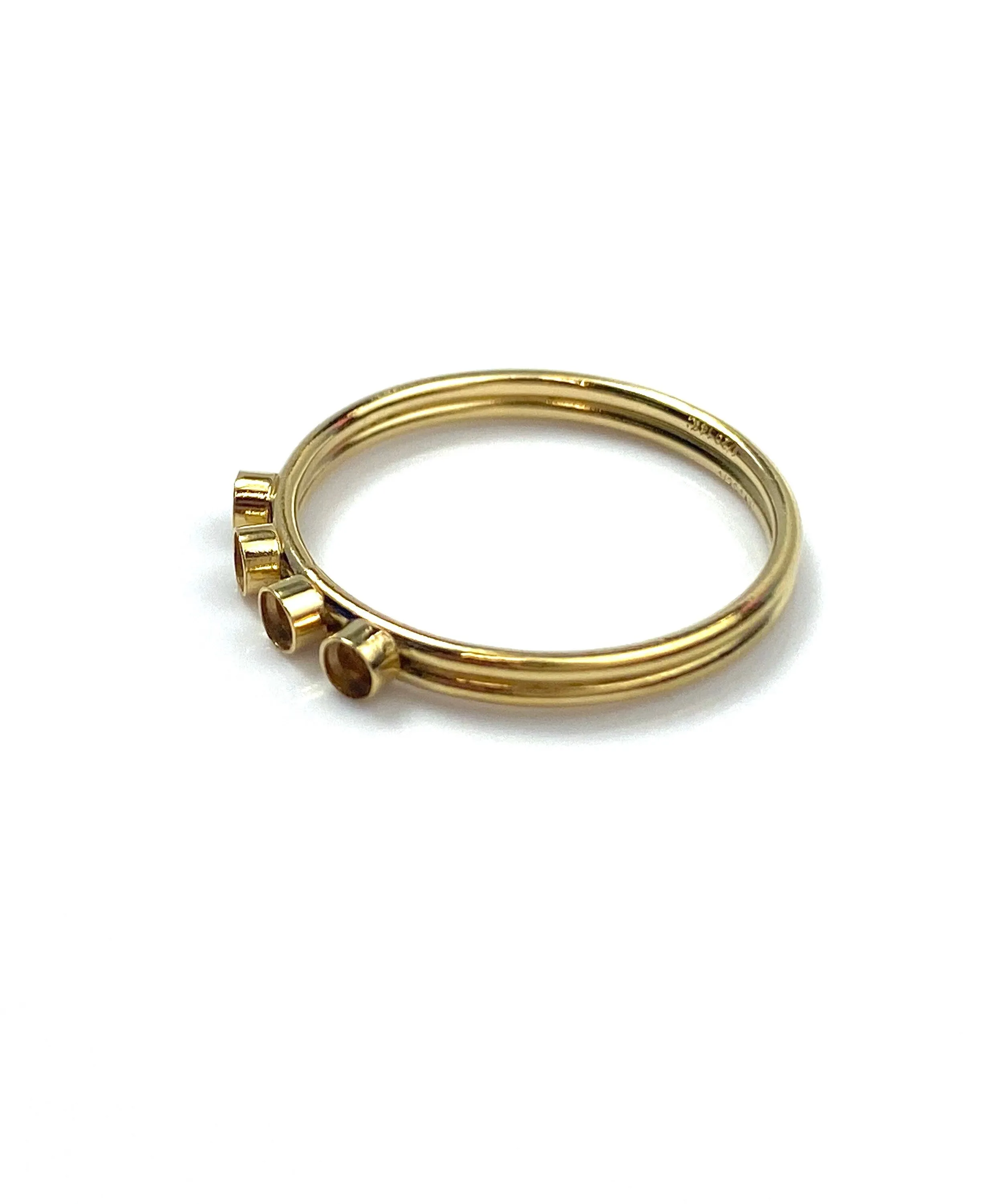 14KGF bezel stacking ring , 14K gold filled , Sku# 4020B4R6