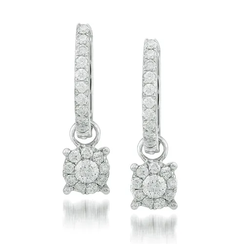 14KW 0.75CTW DIAMOND FLEUR ER