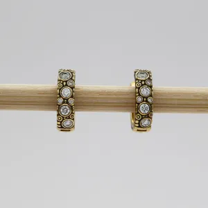 Alex Sepkus 18K Yellow Gold and Diamond Oval Hoop Earrings