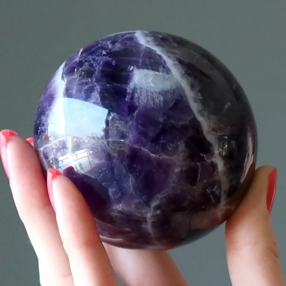 Amethyst Sphere Angel Wing Crystal Ball