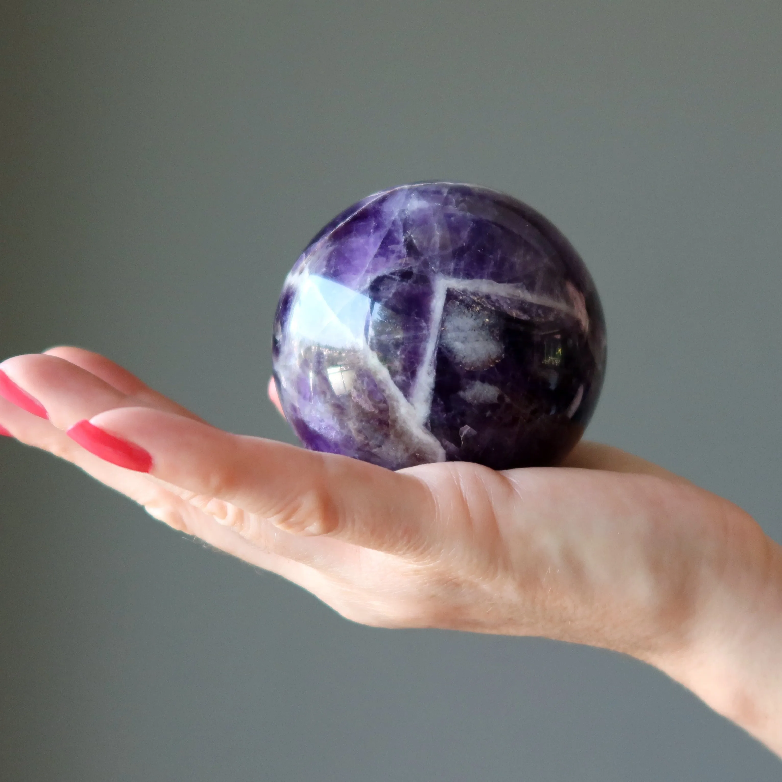Amethyst Sphere Angel Wing Crystal Ball