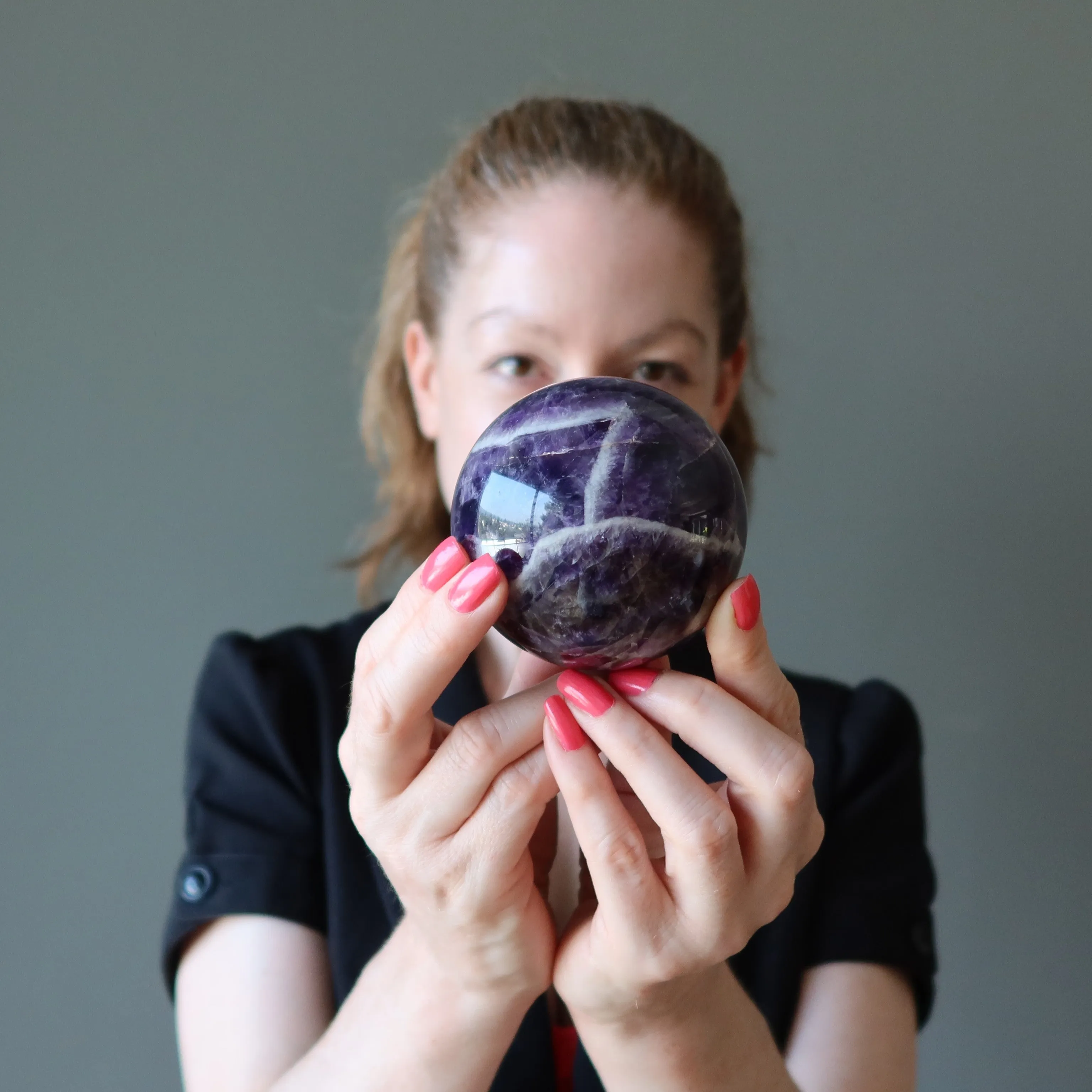 Amethyst Sphere Angel Wing Crystal Ball