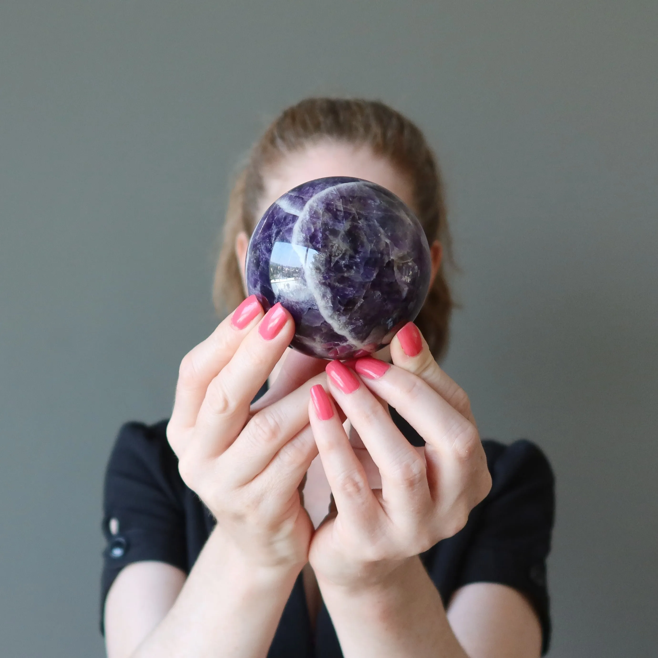 Amethyst Sphere Angel Wing Crystal Ball