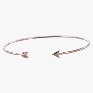 Arrow Pave Cuff Sterling Silver Bracelet