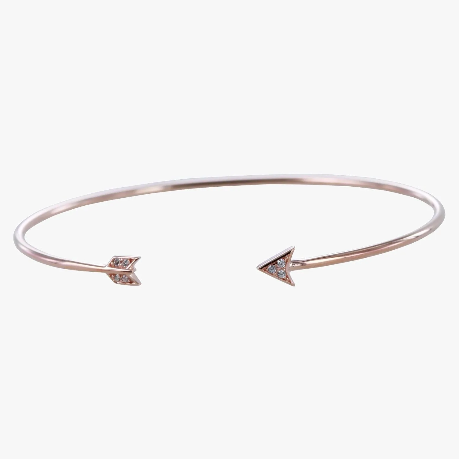 Arrow Pave Cuff Sterling Silver Bracelet