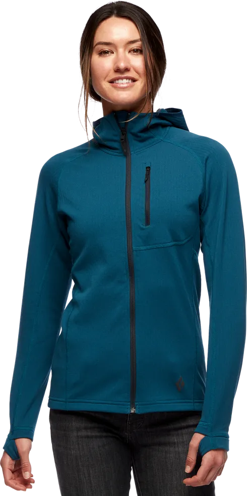 Black Diamond Women&#x27;s Coefficient Fleece Hoody Black | Buy Black Diamond Women&#x27;s Coefficient Fleece Hoody Black here | Outnorth