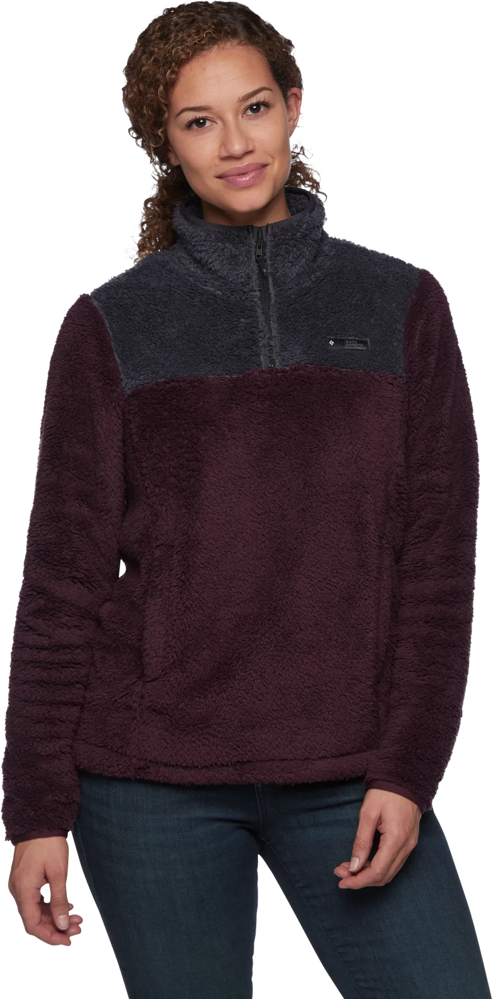 Black Diamond Women&#x27;s Roadie 1/4 Zip Fleece Bordeaux/Carbon | Buy Black Diamond Women&#x27;s Roadie 1/4 Zip Fleece Bordeaux/Carbon here | Outnorth