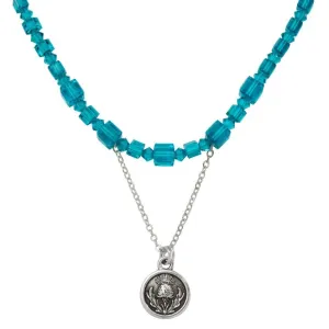 Blue Thistles Necklace