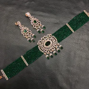 Choker Zircon/AD Necklace Set 4130-69