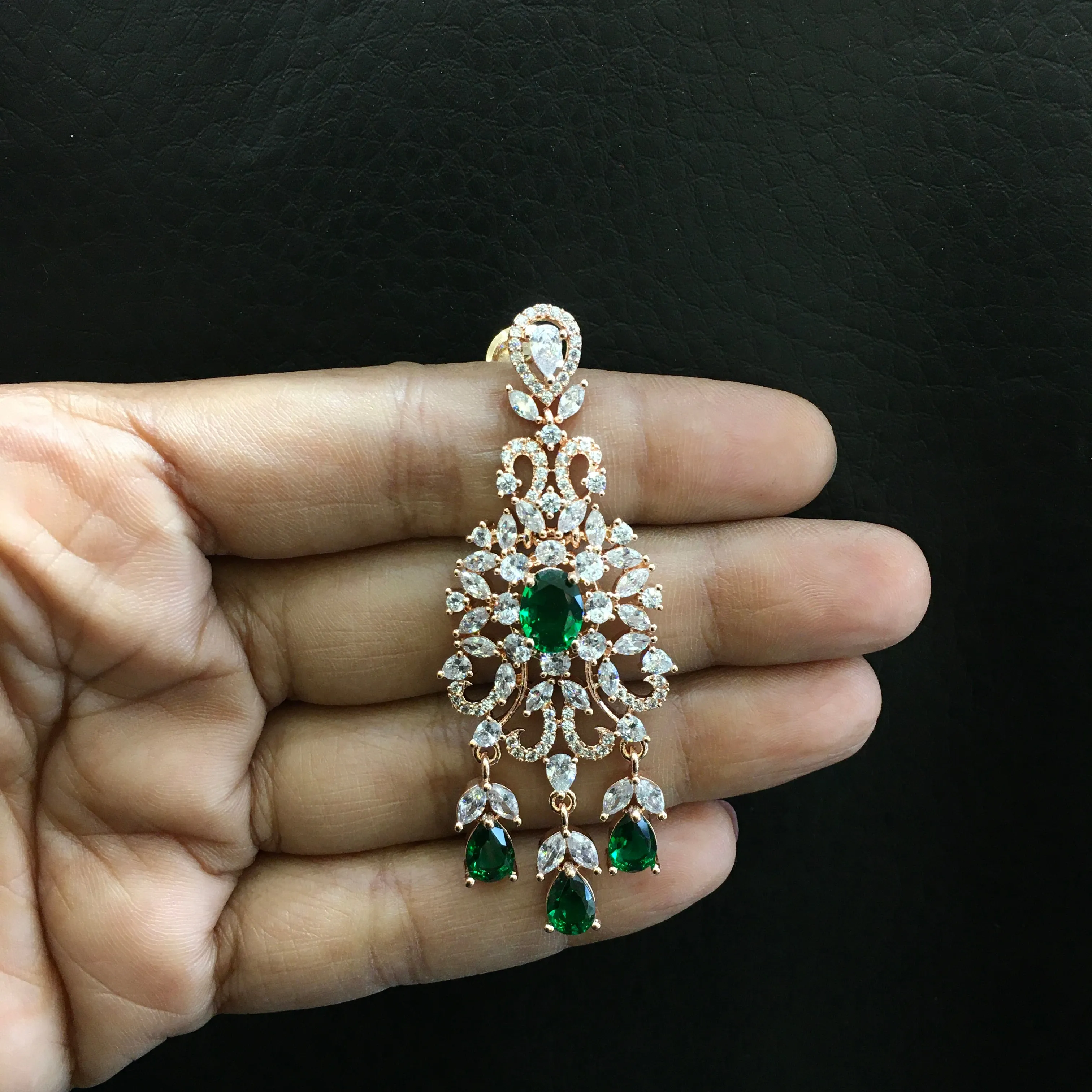 Choker Zircon/AD Necklace Set 4130-69