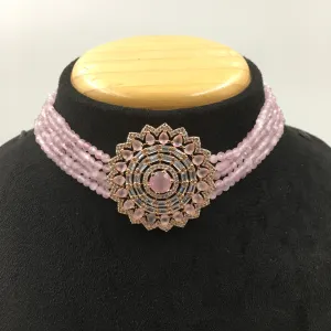 Choker Zircon/AD Necklace Set 7183-33