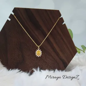Classic Zircon Necklace - Yellow