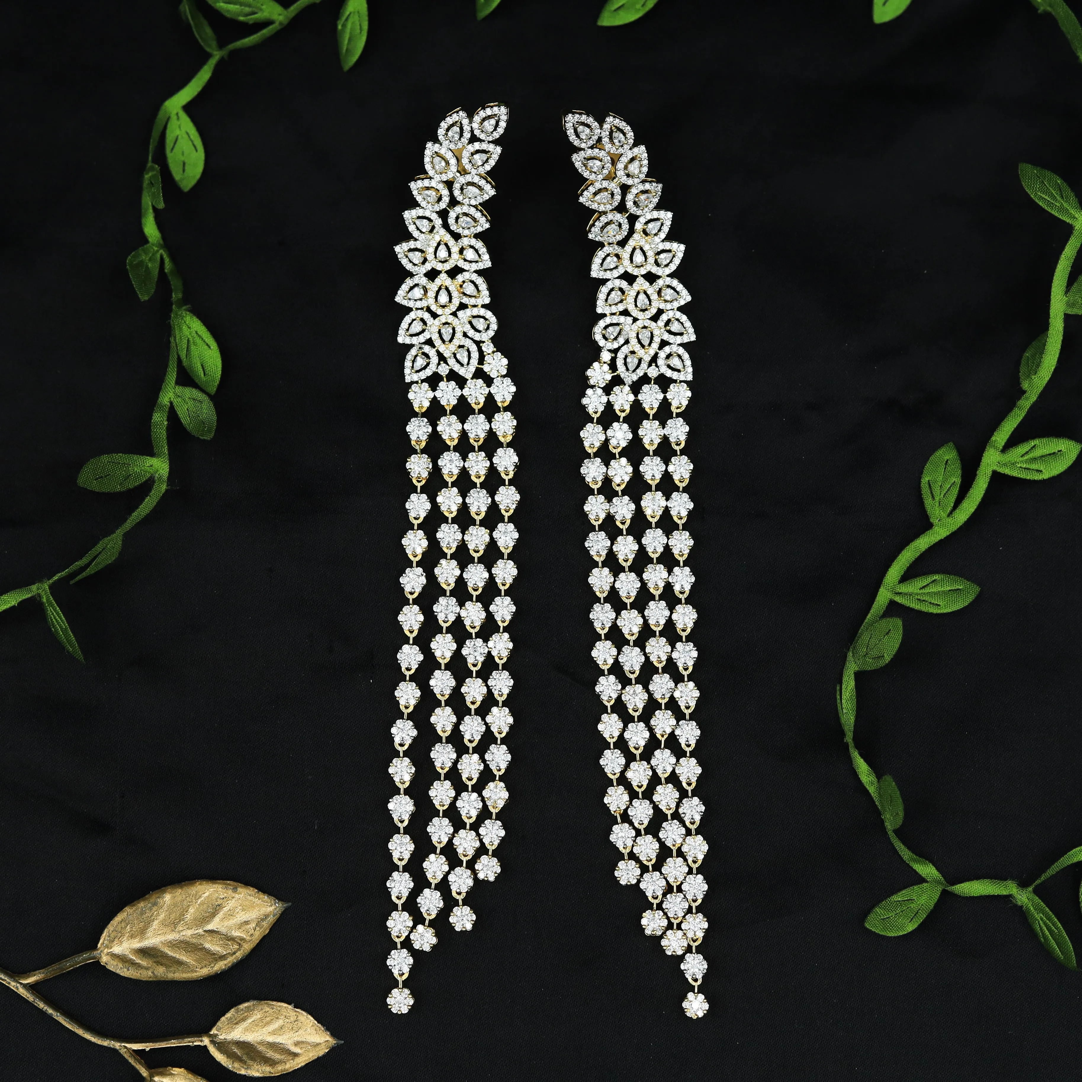 Danglers Zircon/AD Earring 10498-28