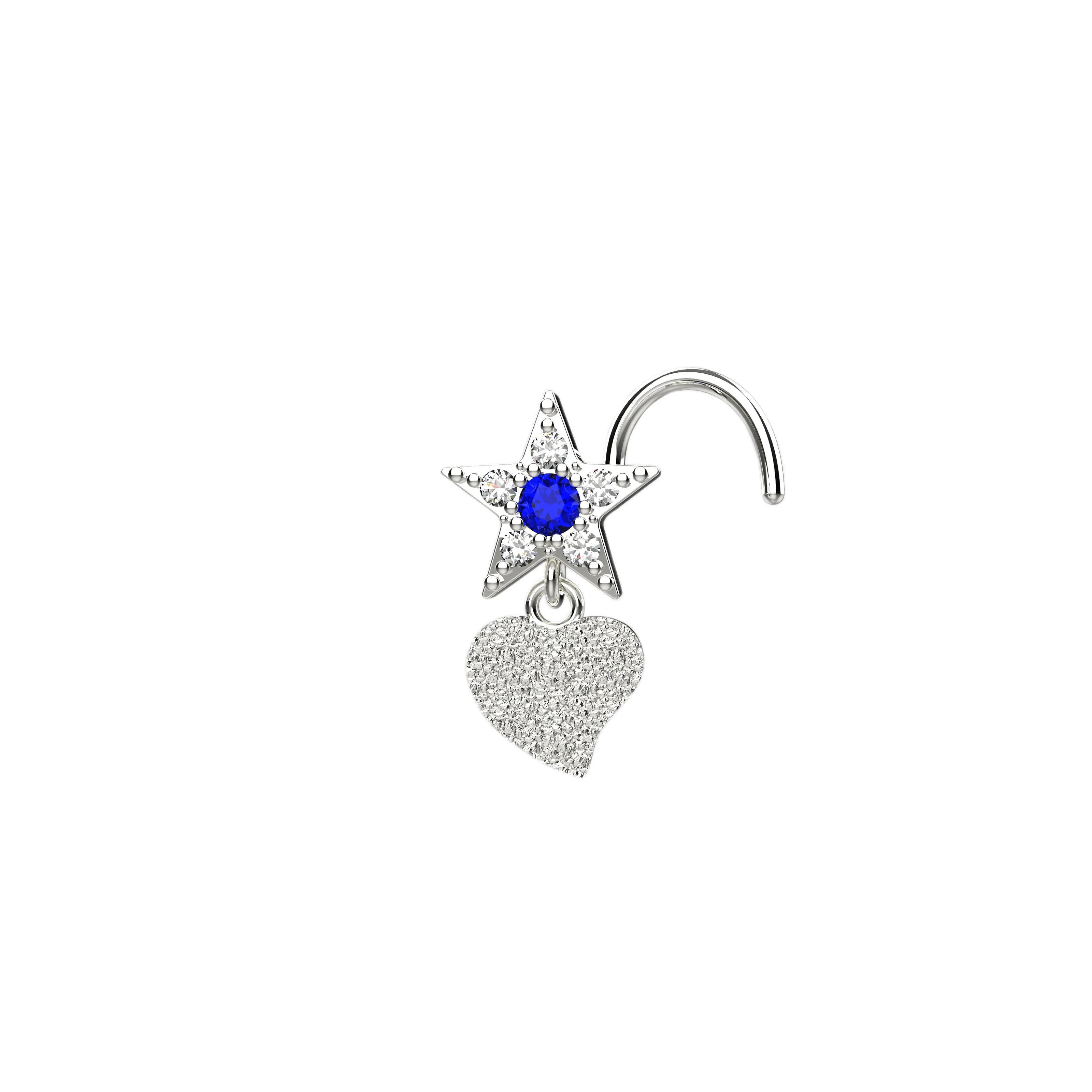 Dangling Nose Stud – Gold Dangle Nose Piercing Jewelry for Women