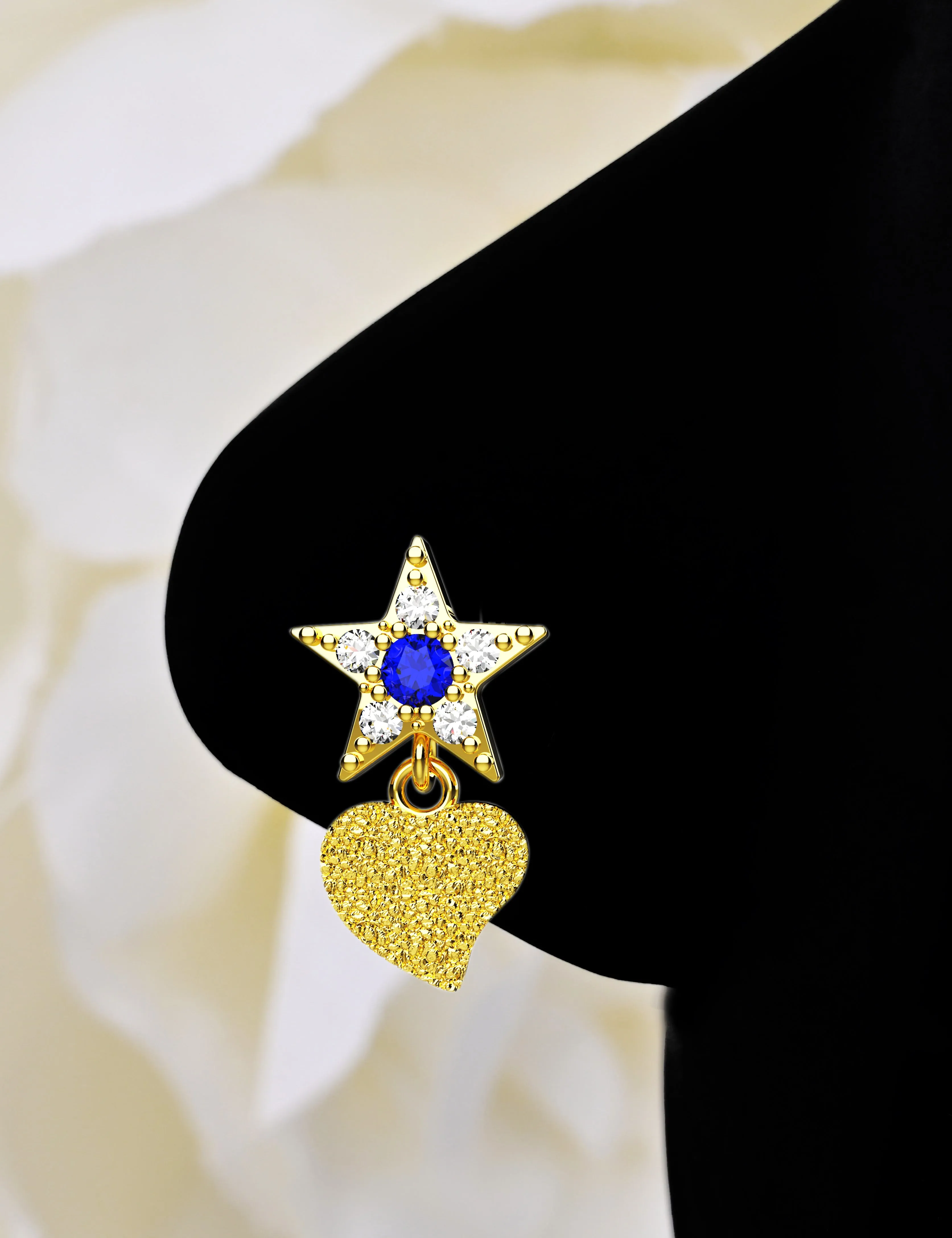 Dangling Nose Stud – Gold Dangle Nose Piercing Jewelry for Women