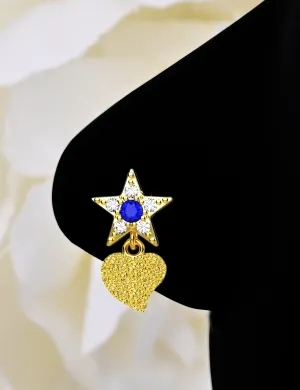 Dangling Nose Stud – Gold Dangle Nose Piercing Jewelry for Women