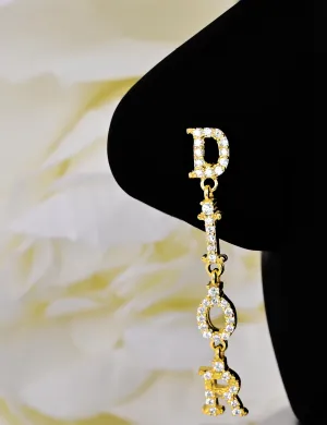 DIOR Dangle Nose Ring – Designer-Inspired Gold Nose Piercing Jewelry