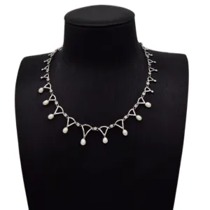 Elegant Cascade Pearl Necklace