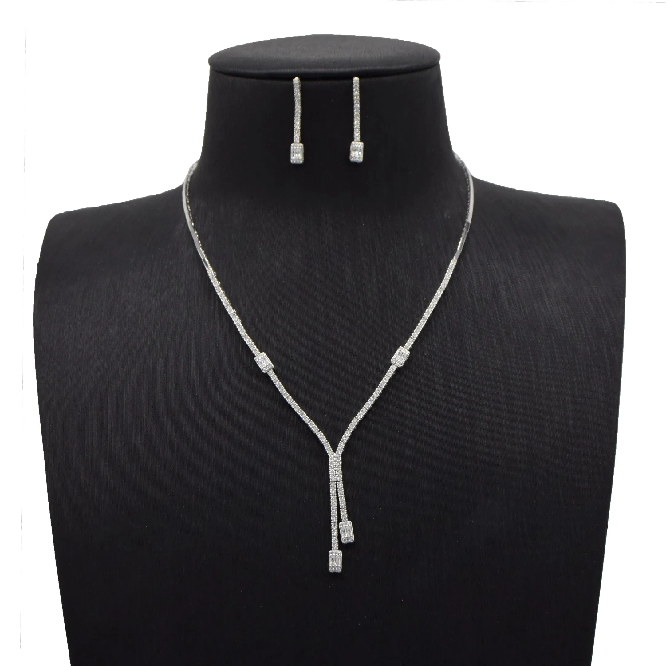 Elegant Cascade Silver Set