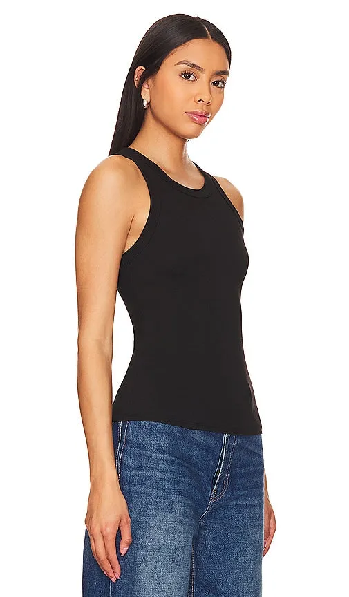 Enza Costa Supima Rib Sheath Tank in Black
