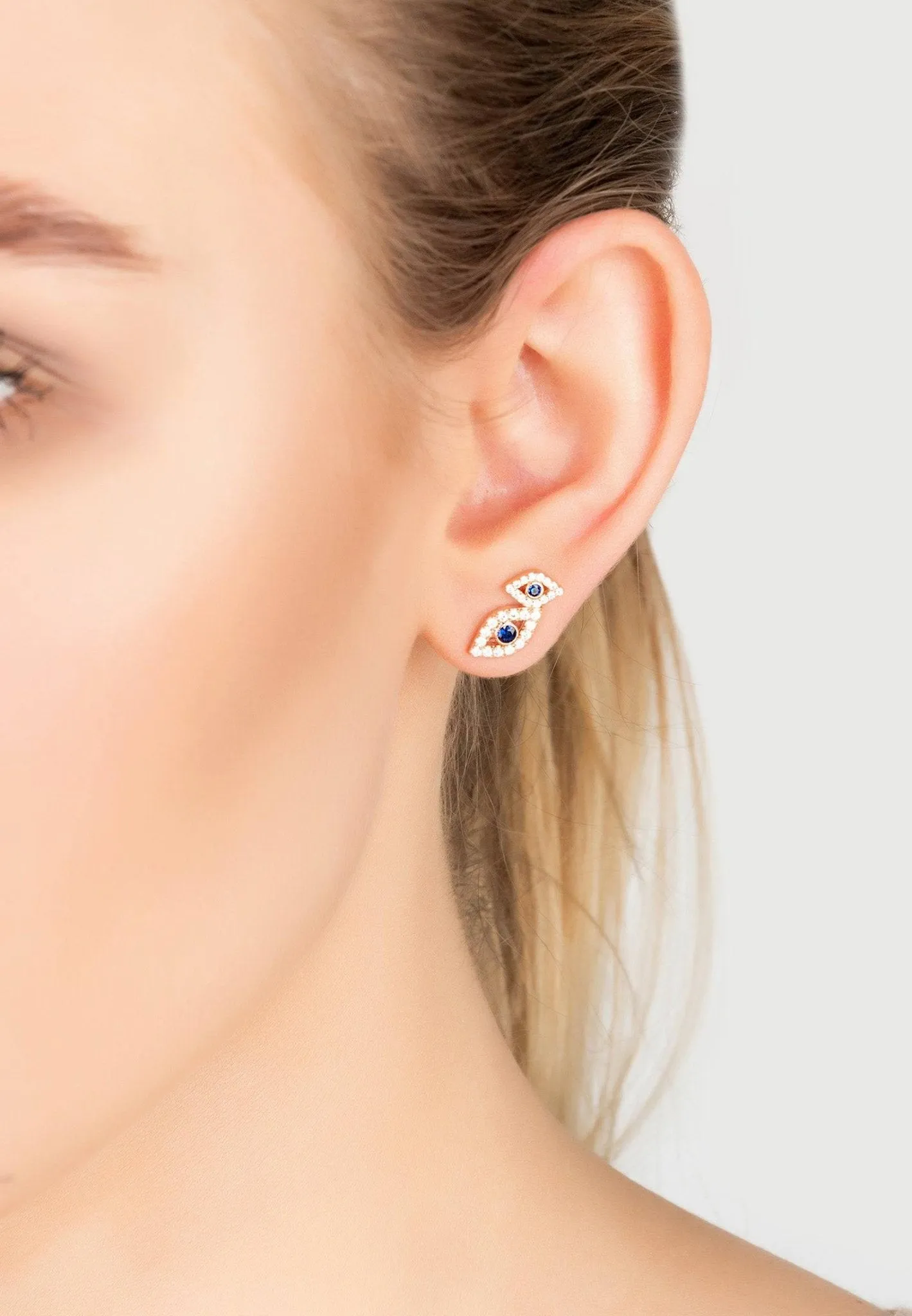 Eye Earrings Rosegold