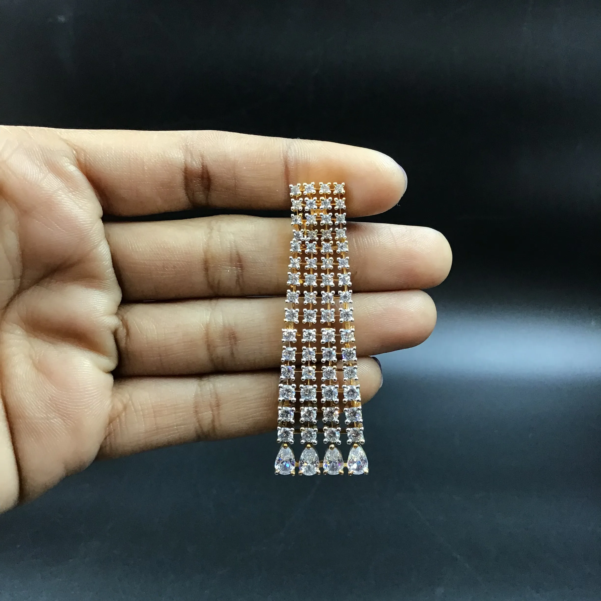 Gold Plated Zircon/AD Choker set 4981-9046
