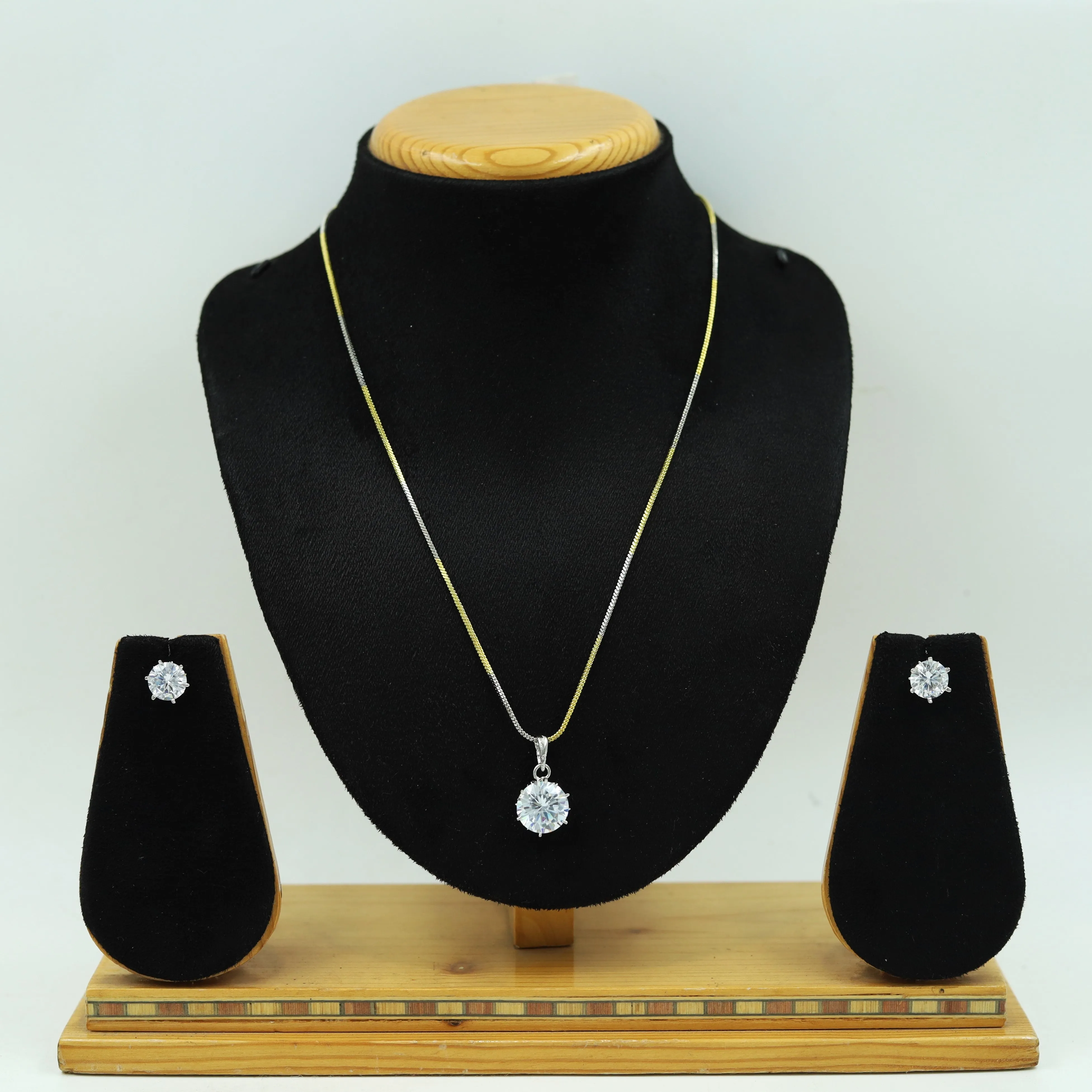Light Zircon/AD Pendant Set 16248-69