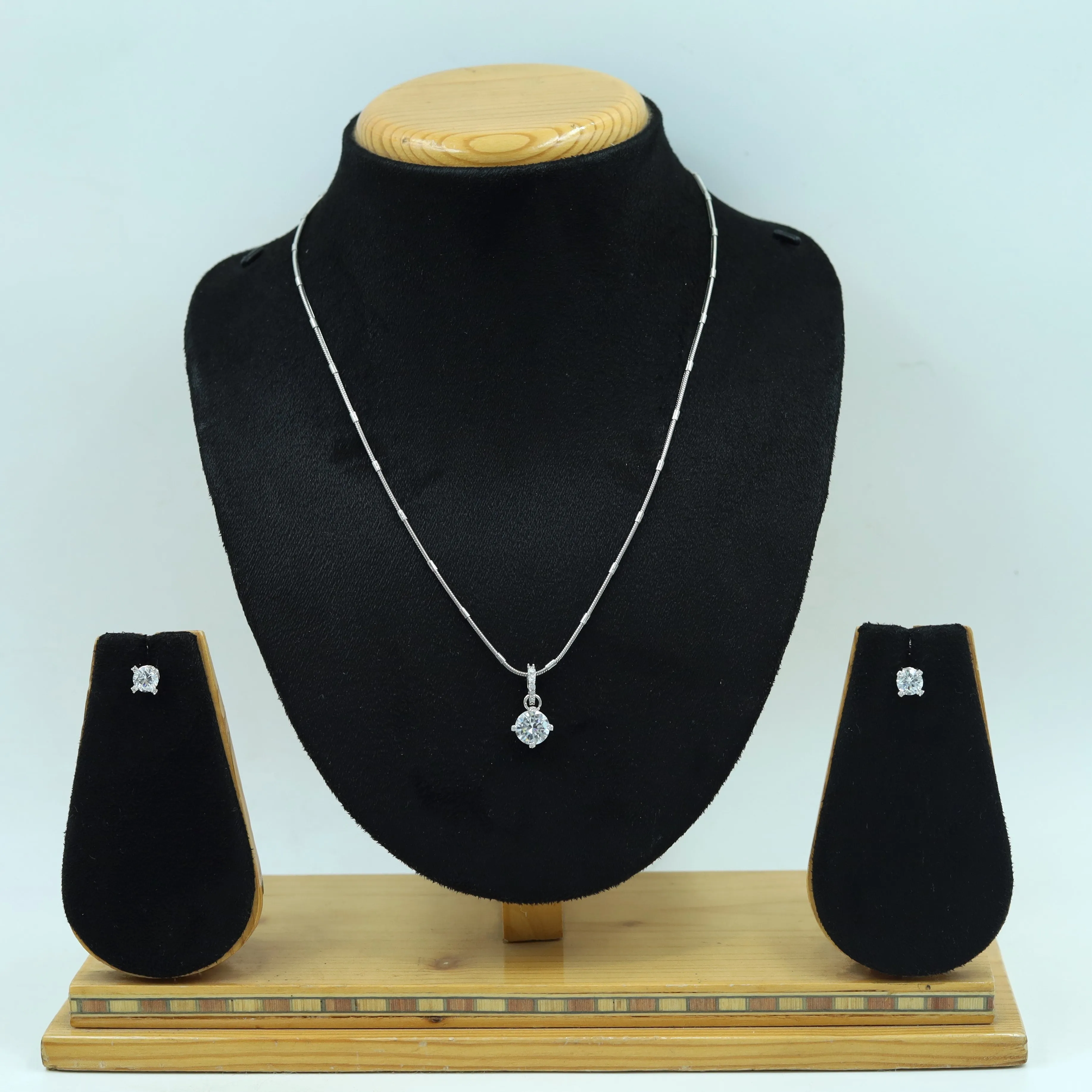 Light Zircon/AD Pendant Set 16249-69