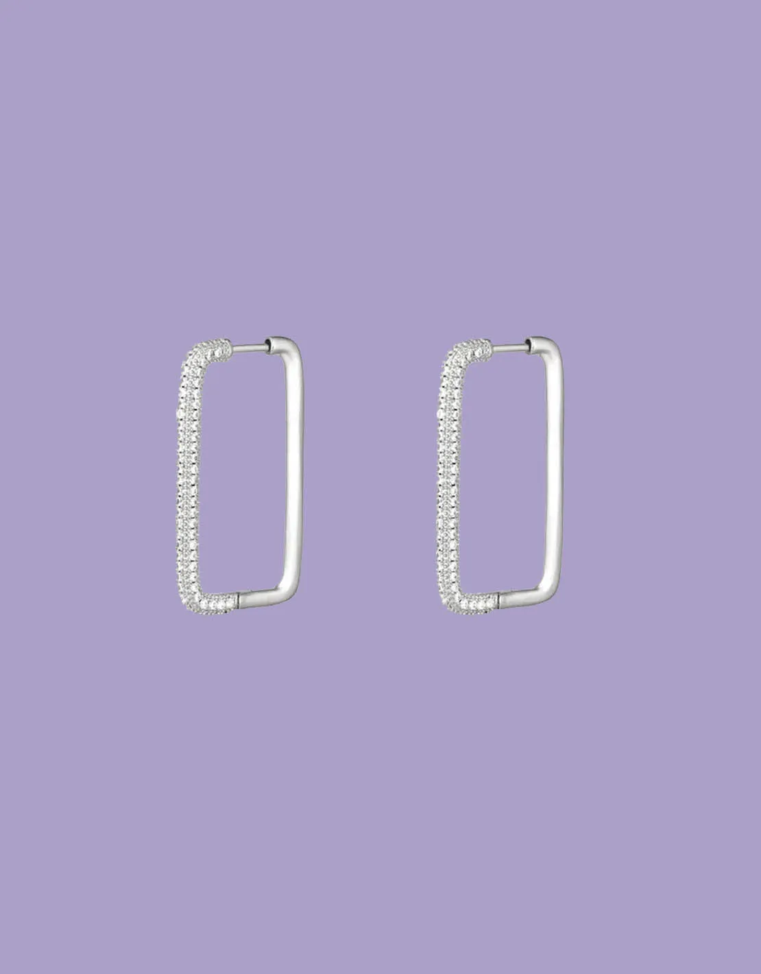 Long square earrings
