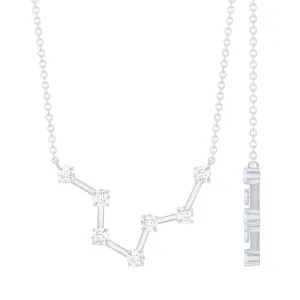 Moissanite Aquarius Zodiac Constellation Necklace