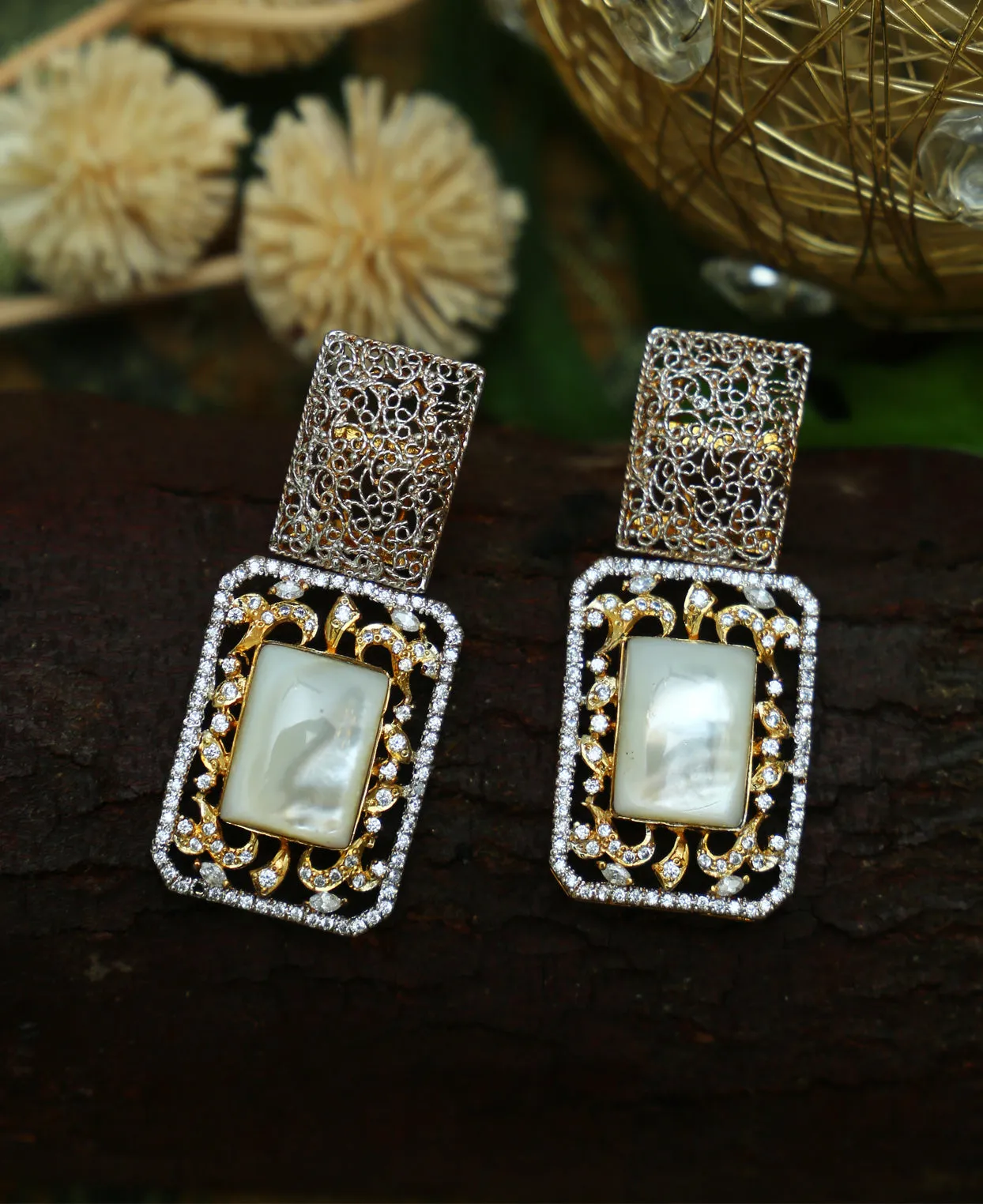 MOP Baguette Earrings