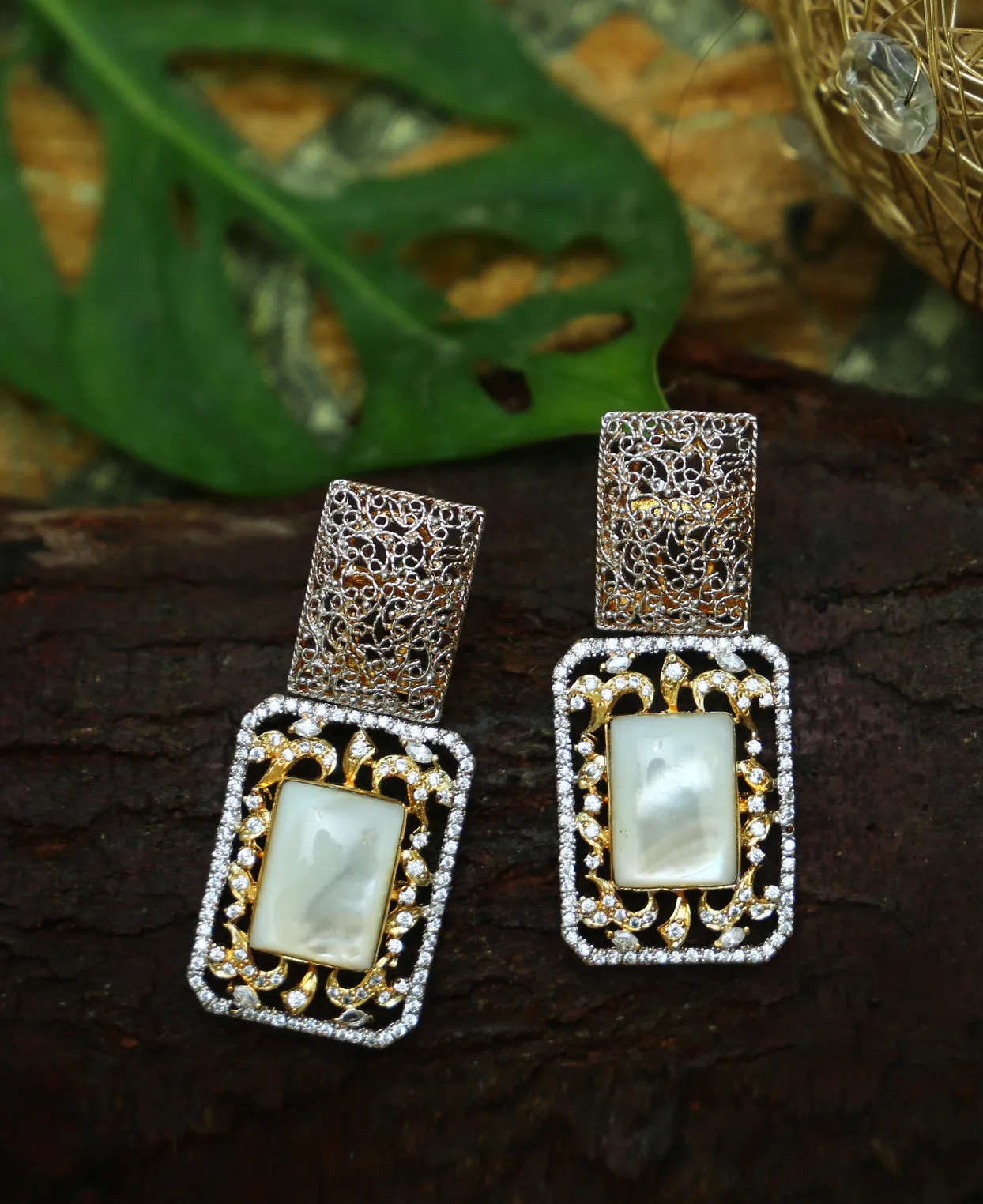 MOP Baguette Earrings