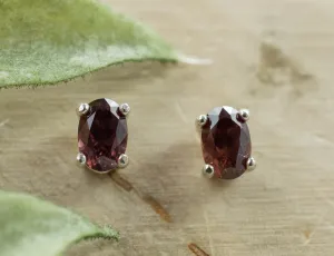 Red Zircon Earrings; Genuine Untreated Tanzania Zircon; 1.440cts