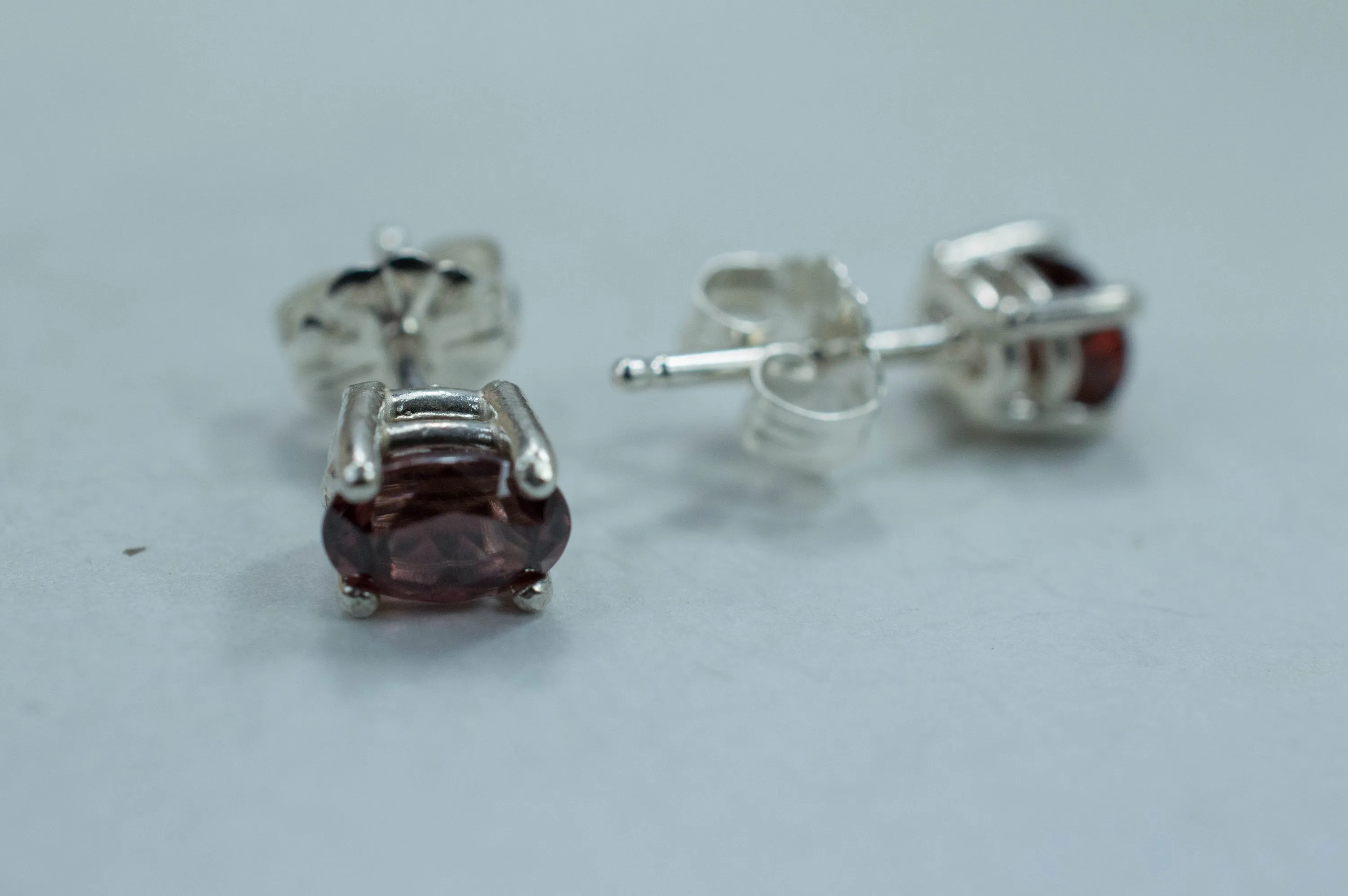 Red Zircon Earrings; Genuine Untreated Tanzania Zircon; 1.440cts
