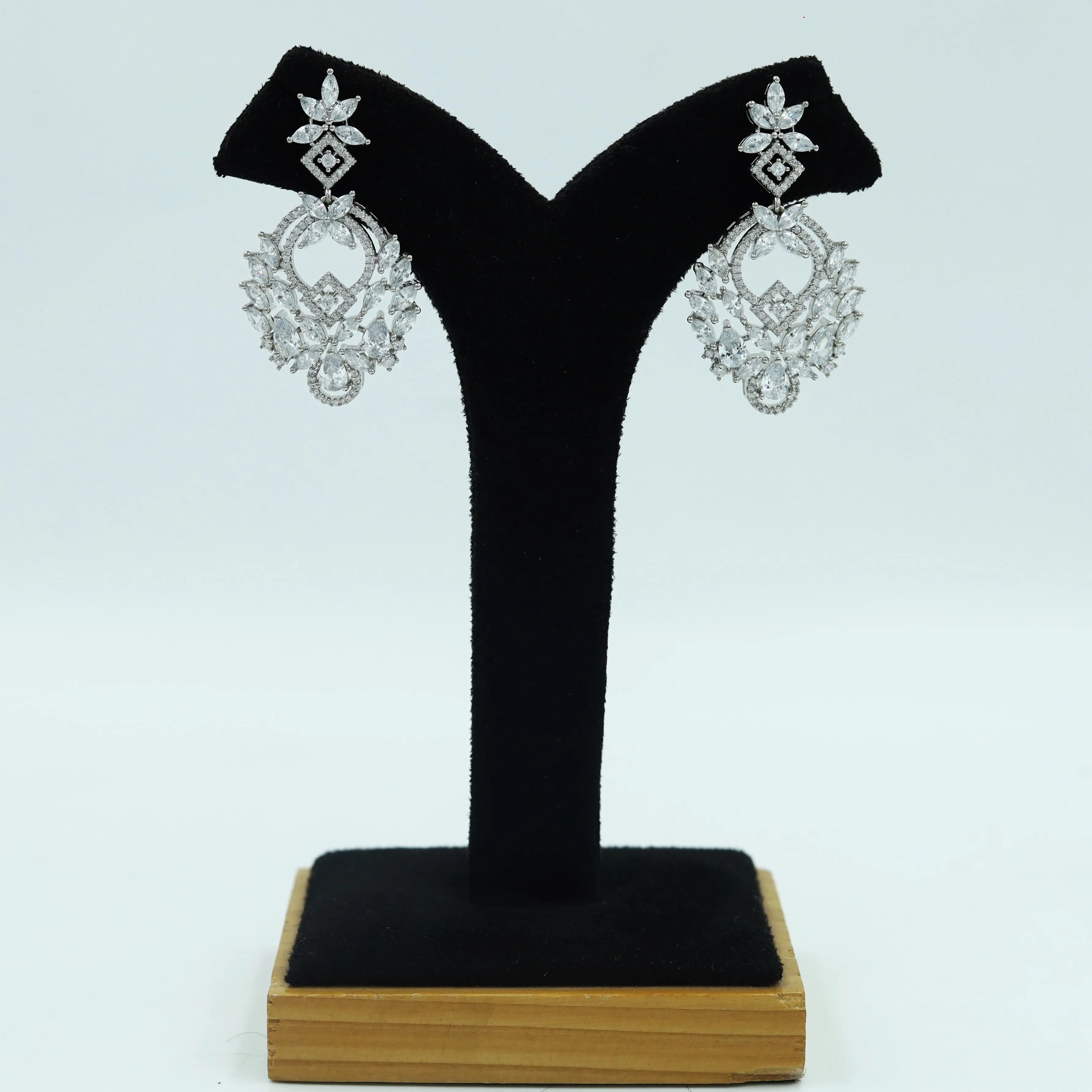 Round Neck Zircon/AD Necklace Set 4160-69