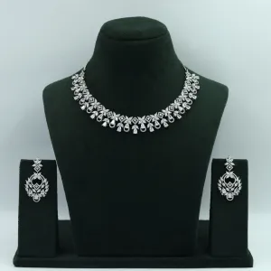 Round Neck Zircon/AD Necklace Set 4160-69