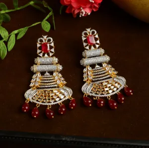 Ruby Zircon/AD Earring 6554-1775