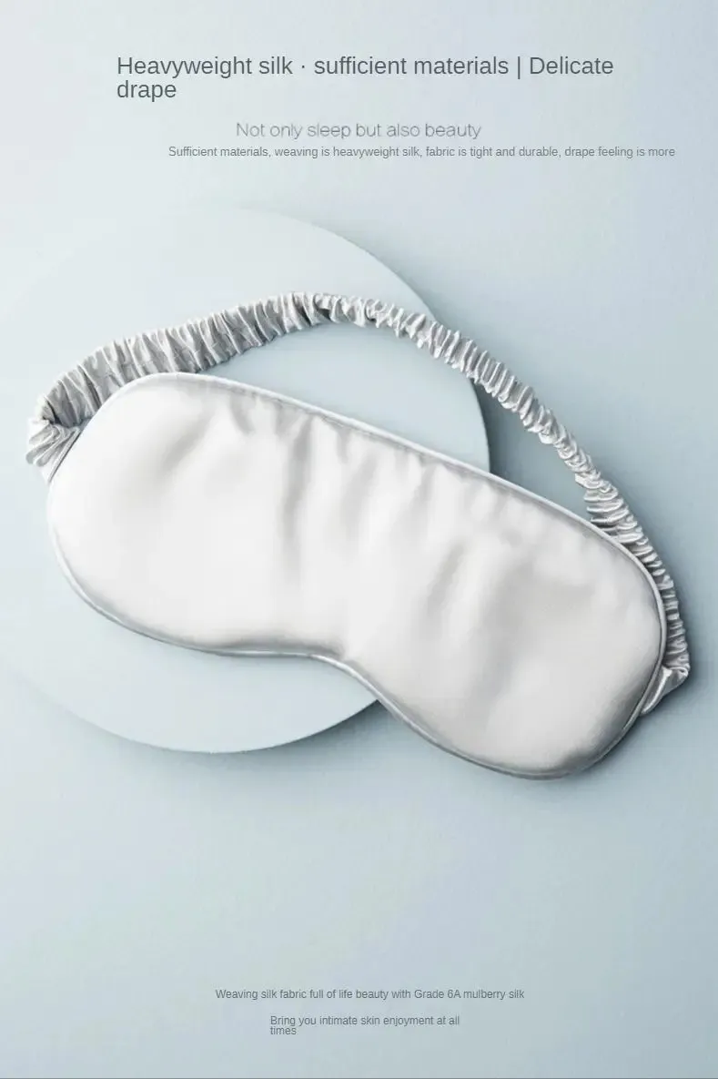 Silver Elegance: Mulberry Silk Blindfold in Silver Gray
