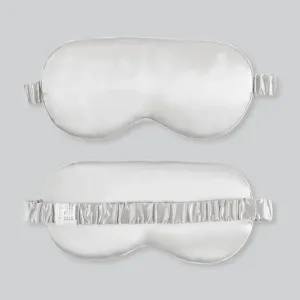 Silver Elegance: Mulberry Silk Blindfold in Silver Gray