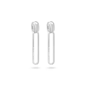 Sleek Silver Drop Earrings