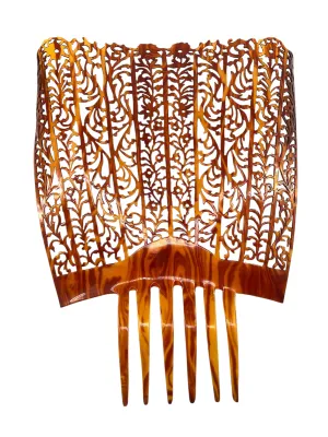 Spanish Oversized Peinata Faux Tortoise Shell, Carved