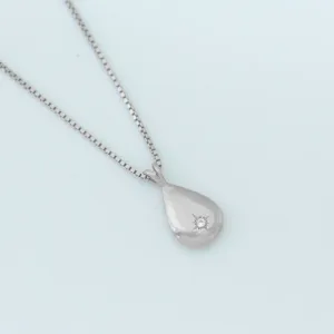 Teardrop necklace silver
