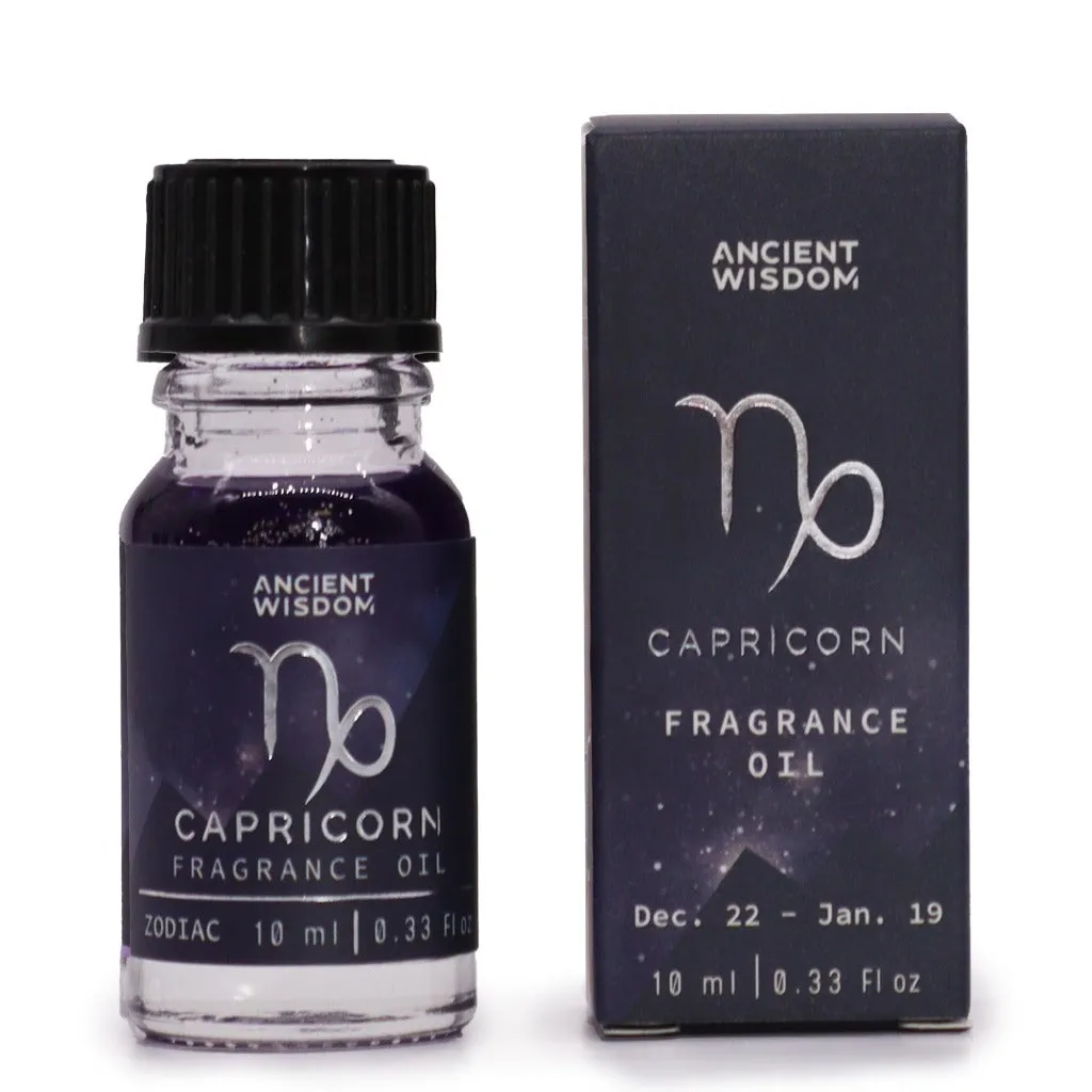 Zodiac Fragrance Oils with Bio Glitter and Gemstones Made in the UK